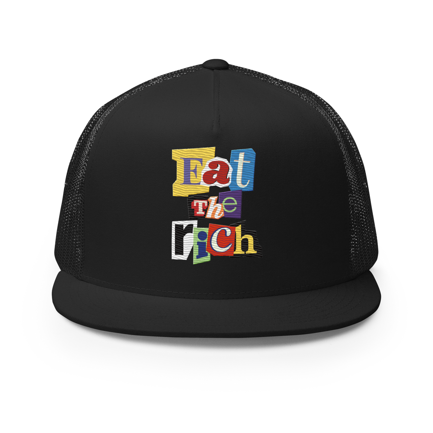 Eat The Rich Embroidered Trucker Cap