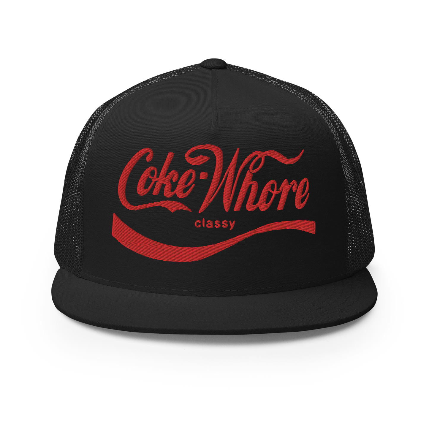 Coke-Whore Embroidered Trucker Cap