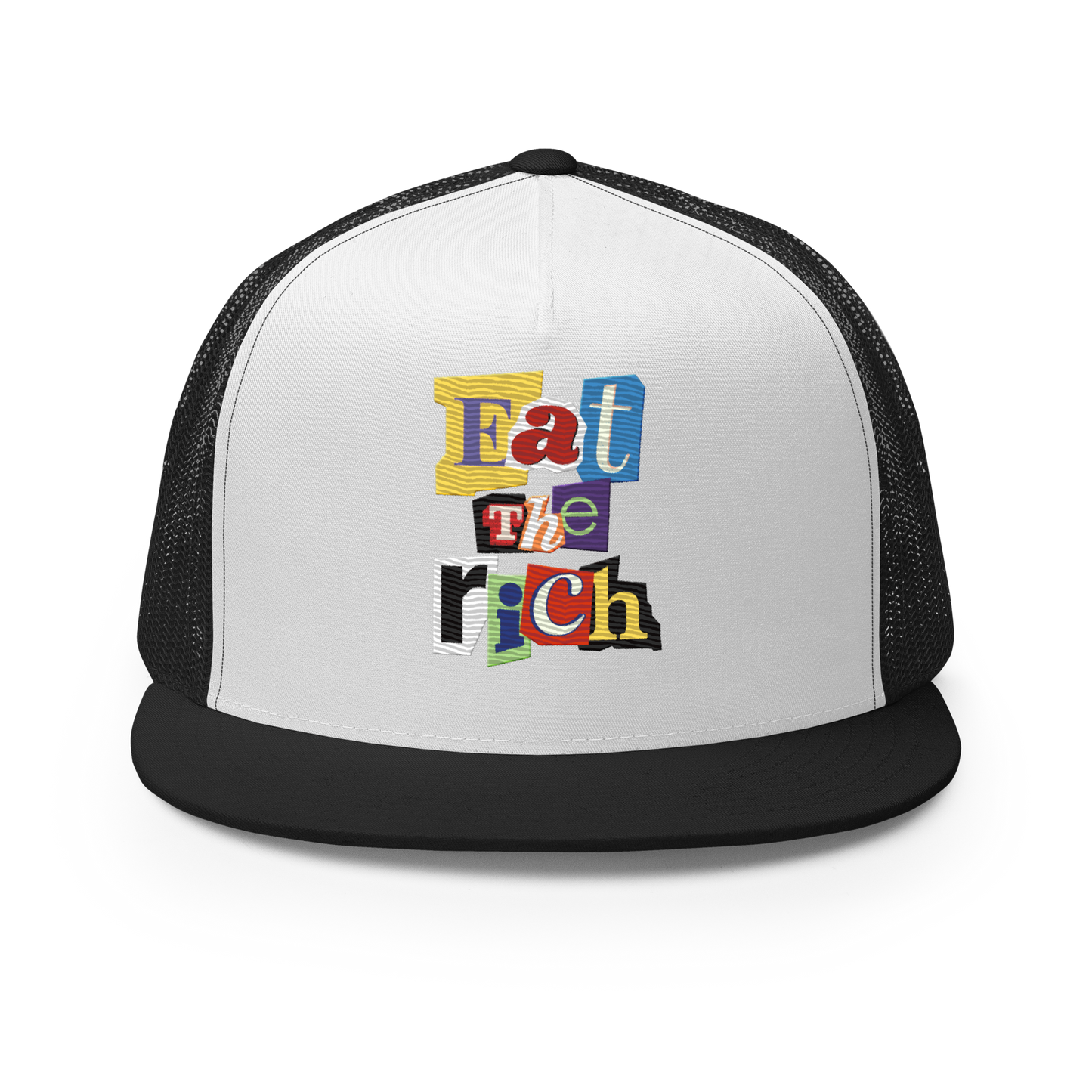 Eat The Rich Embroidered Trucker Cap