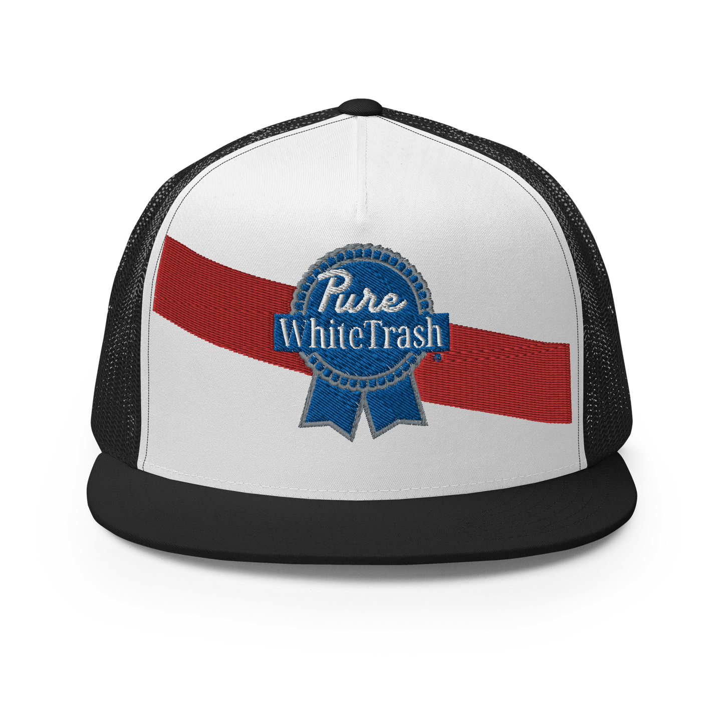Pure White Trash Trucker Cap