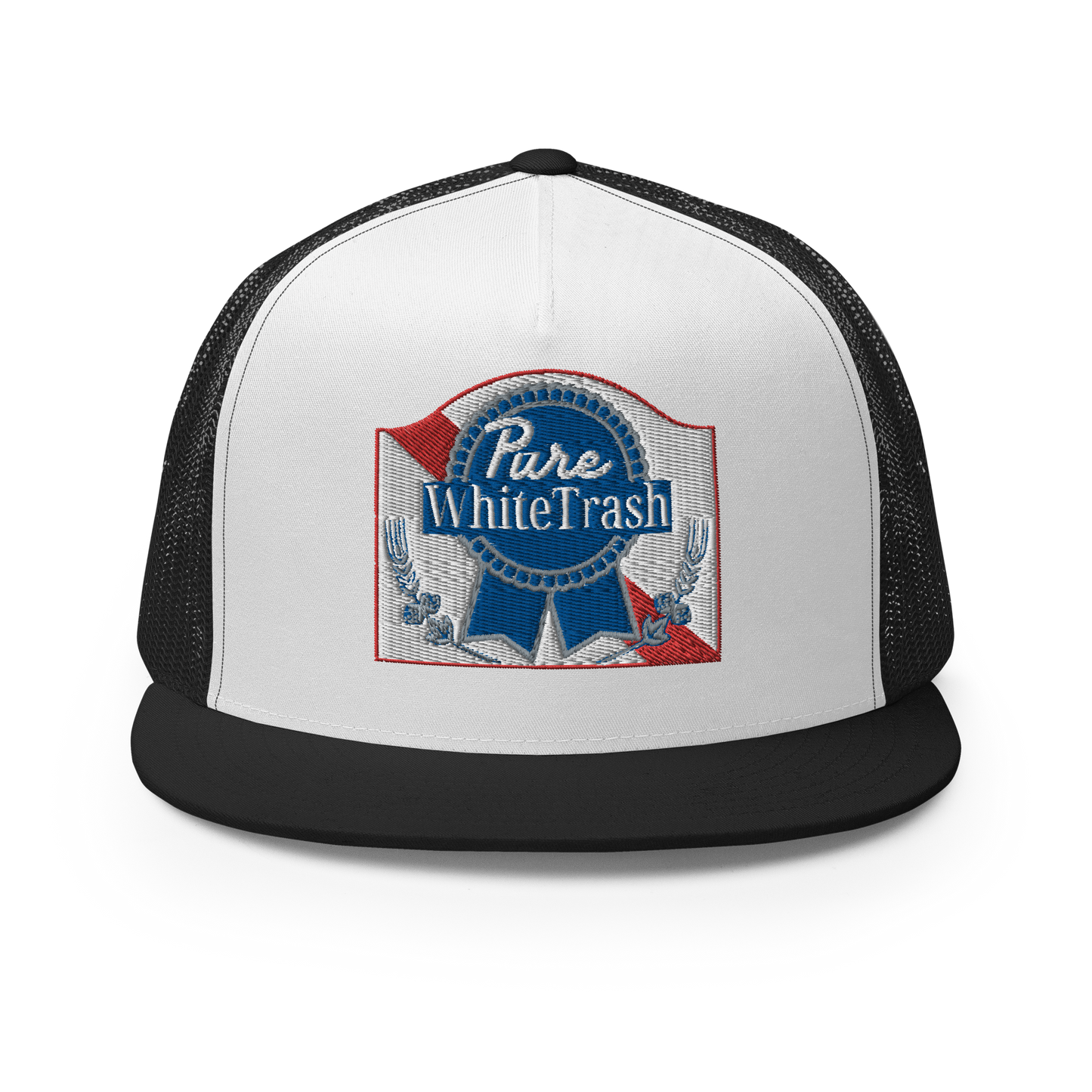 Pure White Trash Trucker Cap