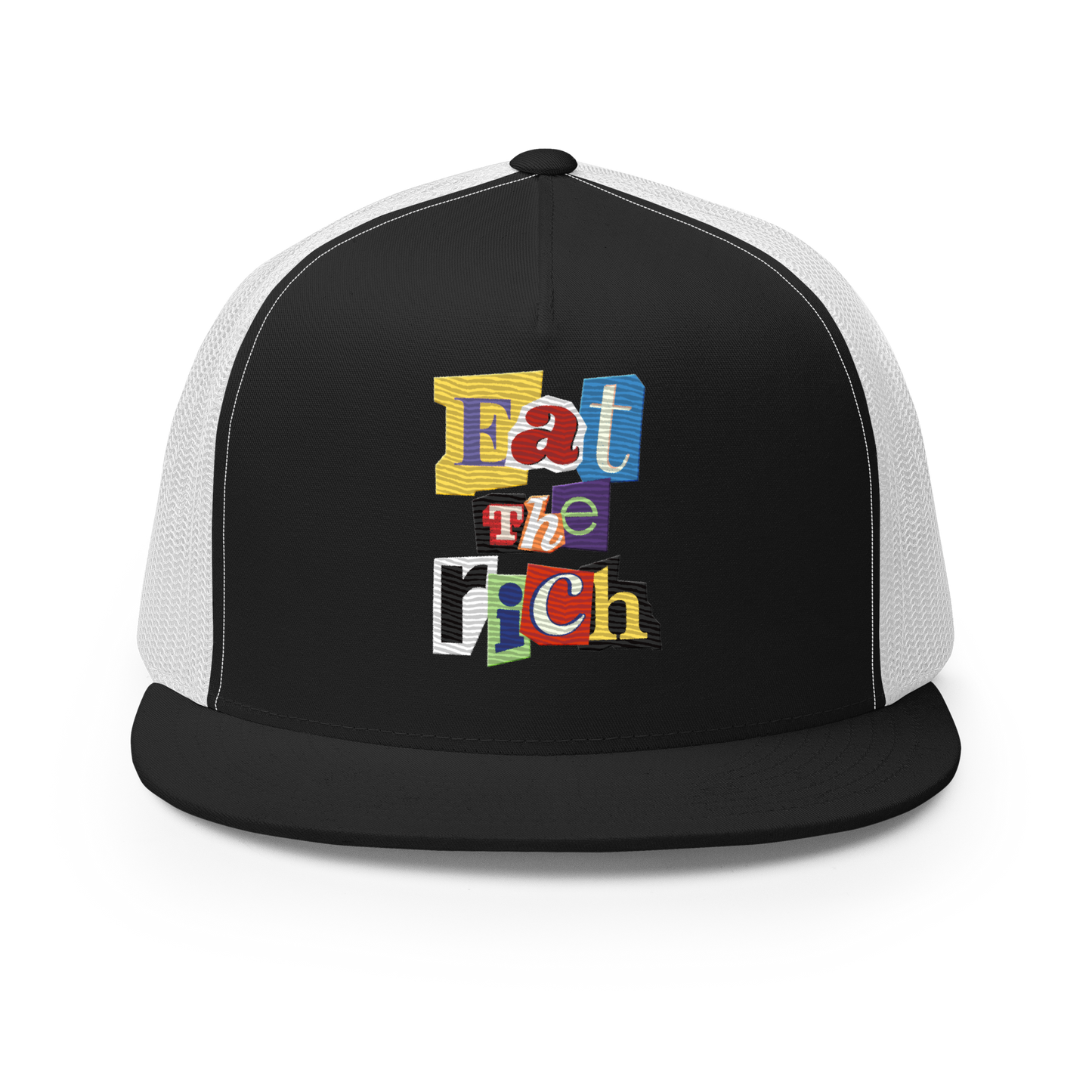 Eat The Rich Embroidered Trucker Cap