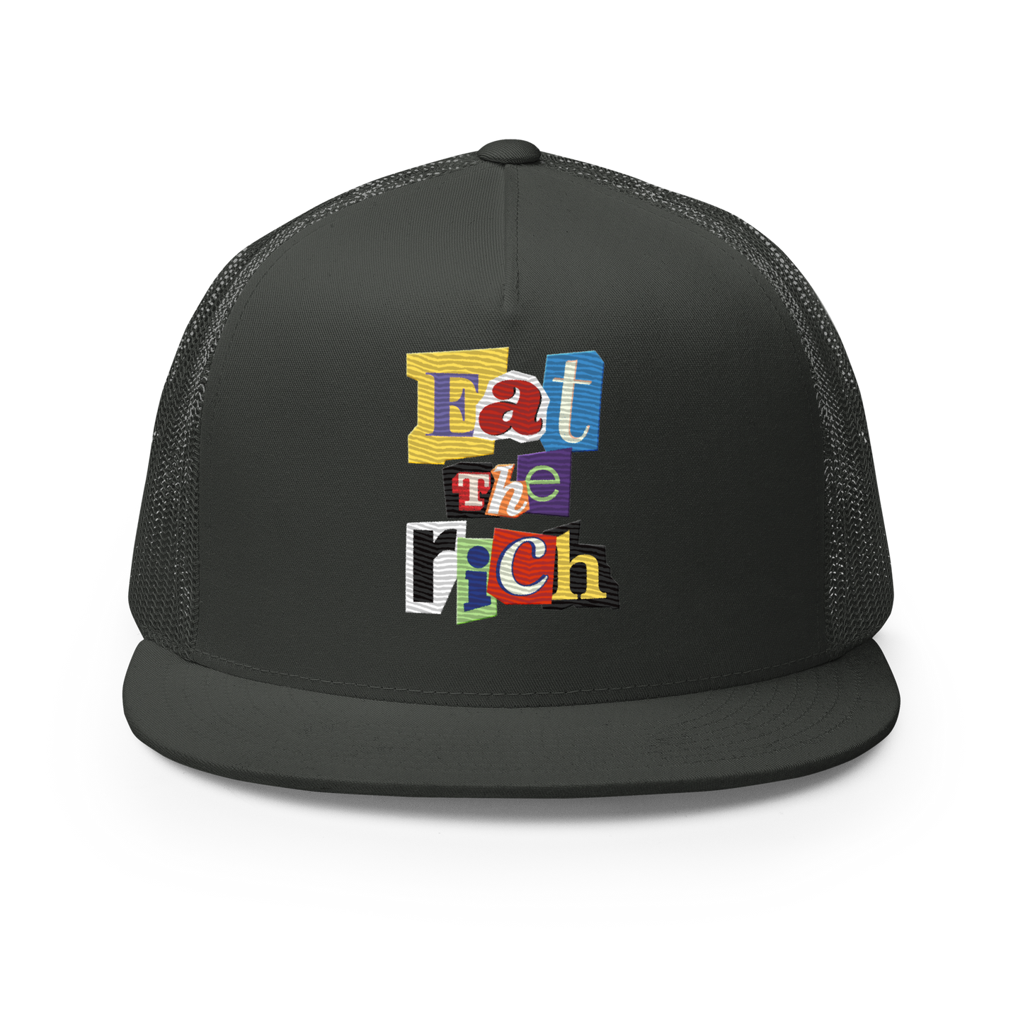 Eat The Rich Embroidered Trucker Cap