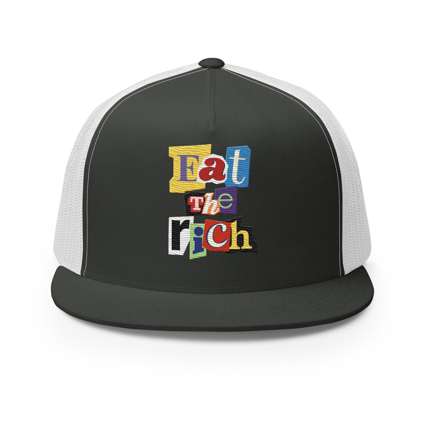Eat The Rich Embroidered Trucker Cap