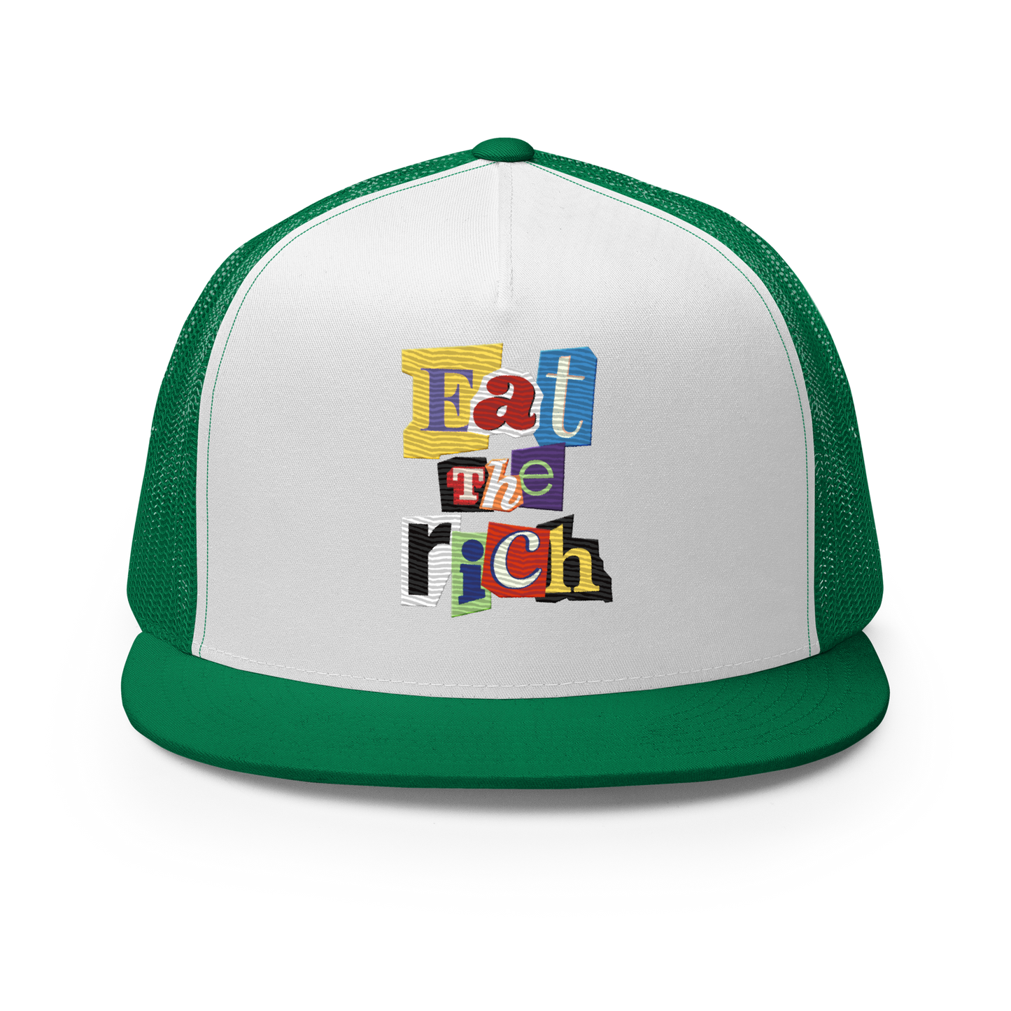 Eat The Rich Embroidered Trucker Cap