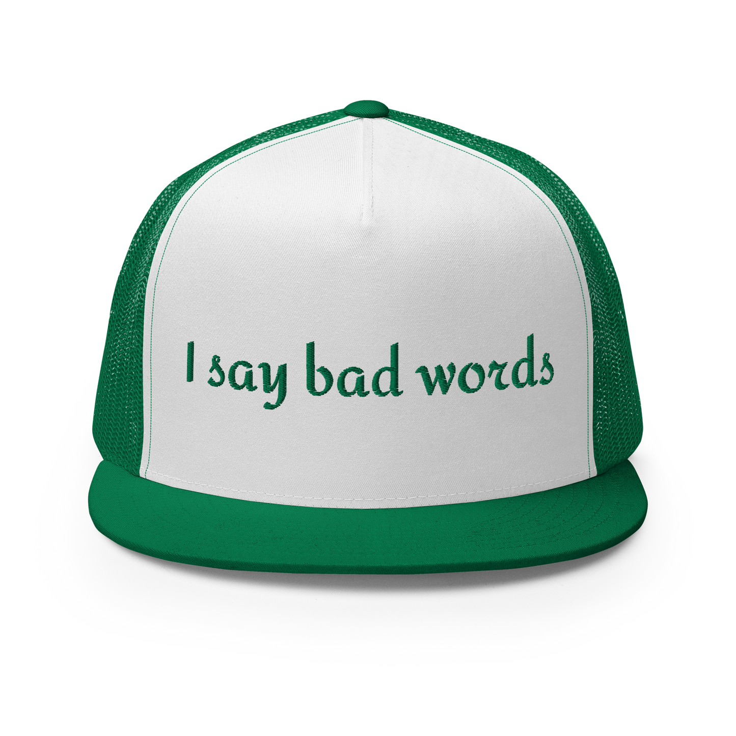 Bad Words Embroidered Trucker Cap