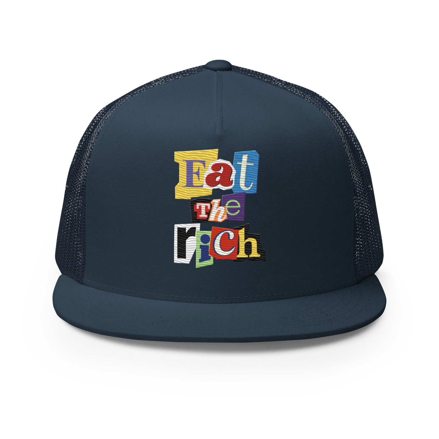 Eat The Rich Embroidered Trucker Cap