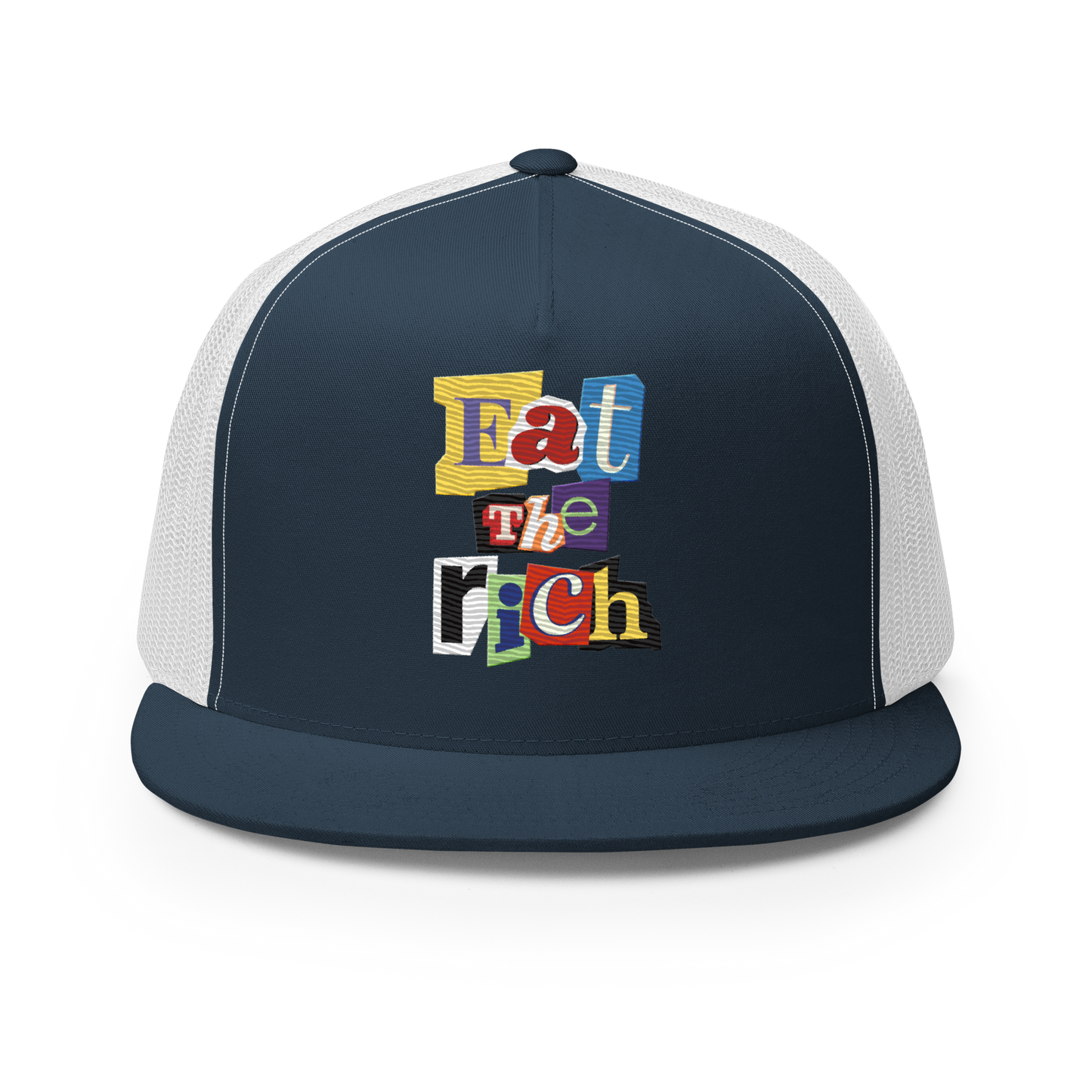 Eat The Rich Embroidered Trucker Cap
