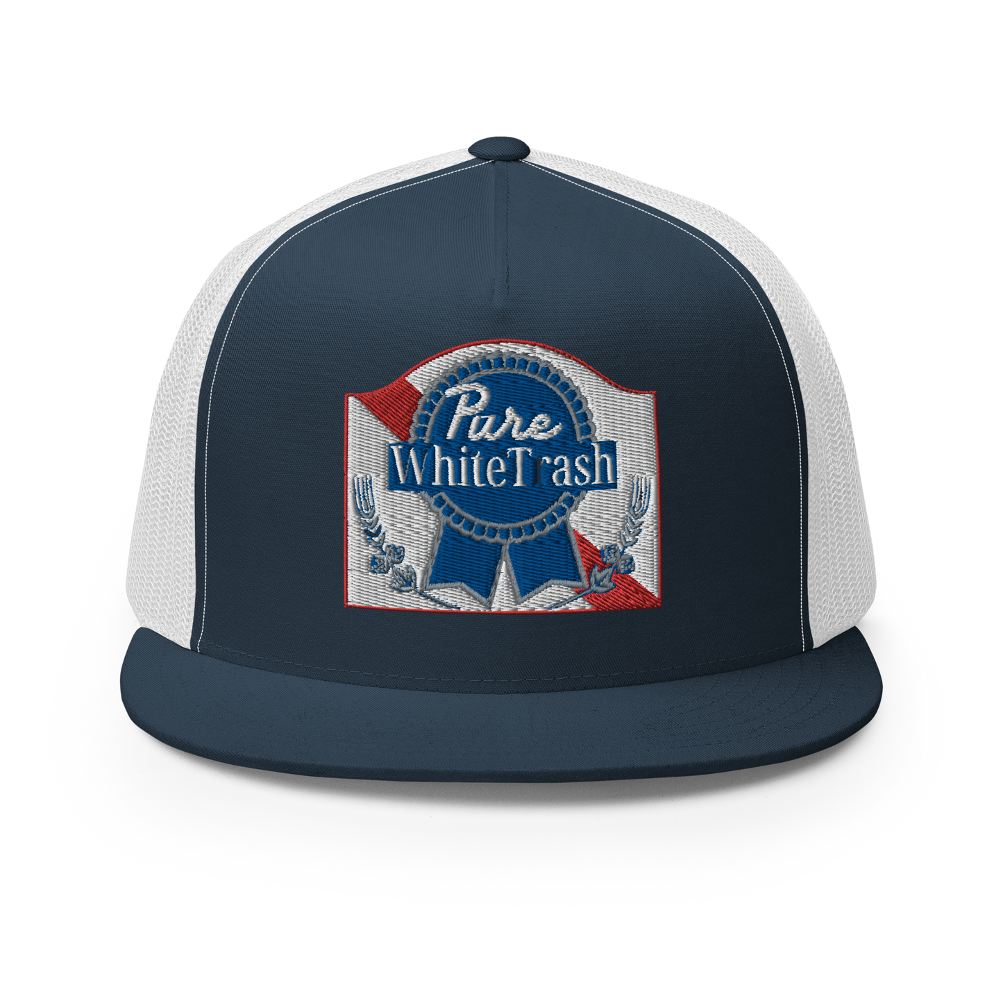 Pure White Trash Trucker Cap