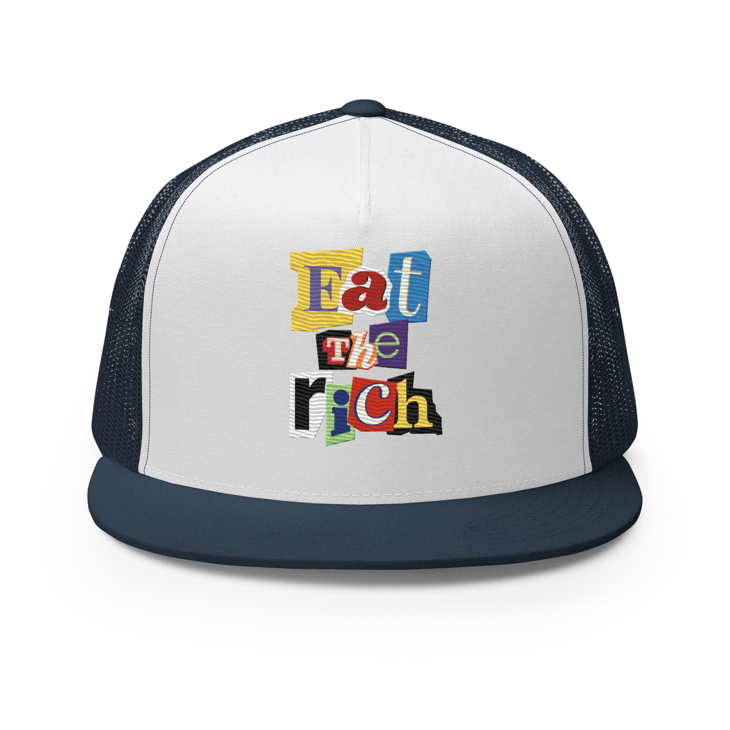 Eat The Rich Embroidered Trucker Cap