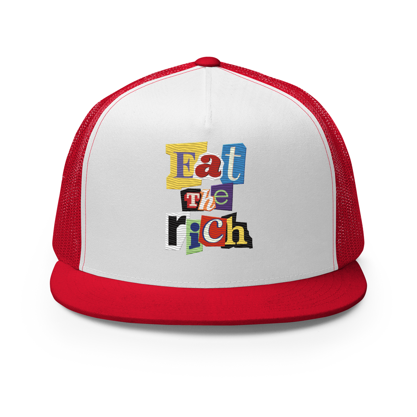Eat The Rich Embroidered Trucker Cap