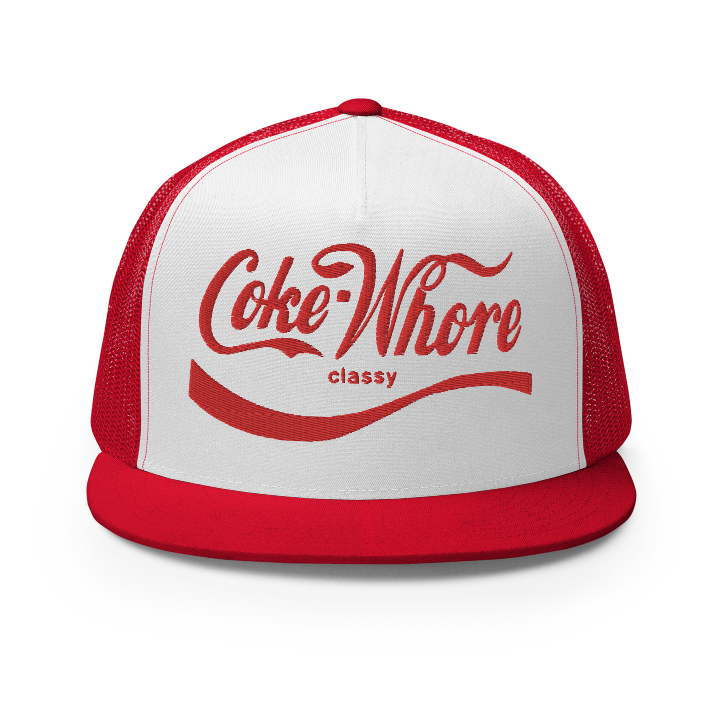 Coke-Whore Embroidered Trucker Cap