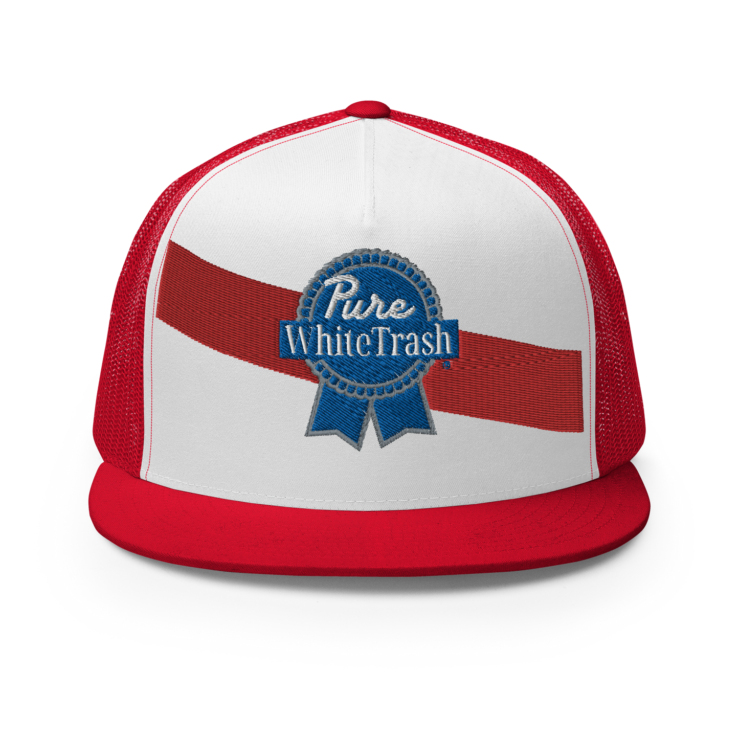 Pure White Trash Trucker Cap