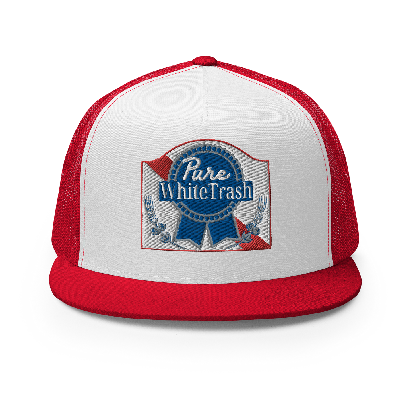 Pure White Trash Trucker Cap