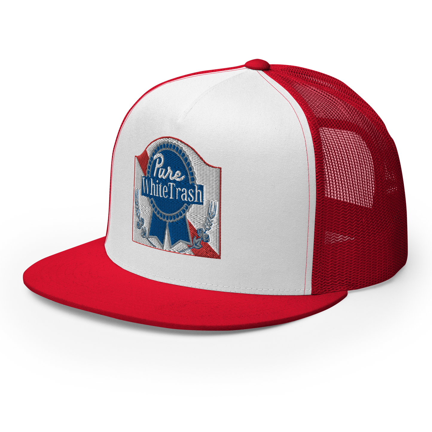 Pure White Trash Trucker Cap