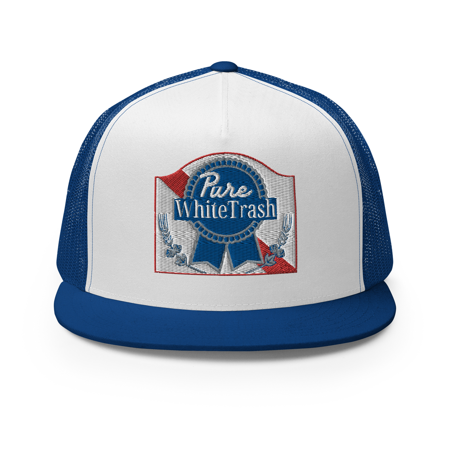 Pure White Trash Trucker Cap