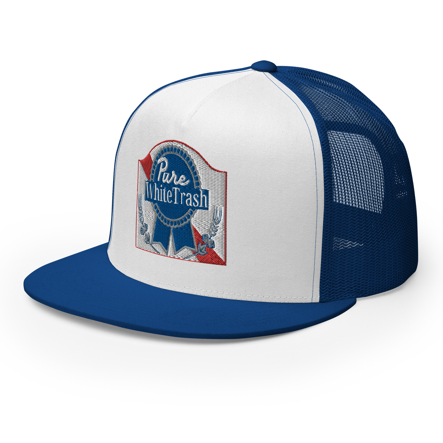 Pure White Trash Trucker Cap