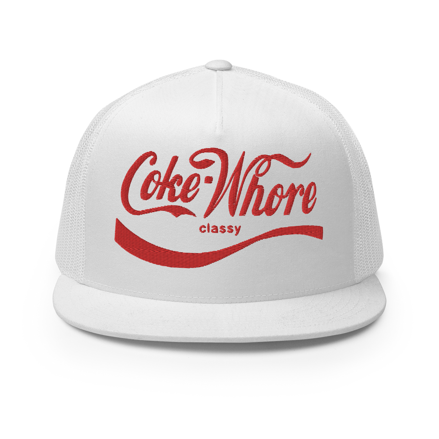 Coke-Whore Embroidered Trucker Cap