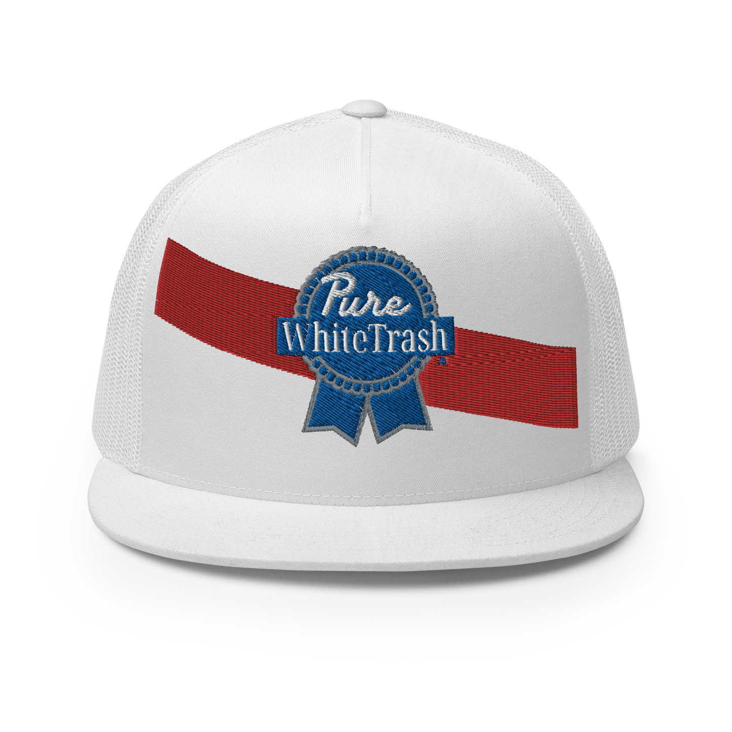 Pure White Trash Trucker Cap