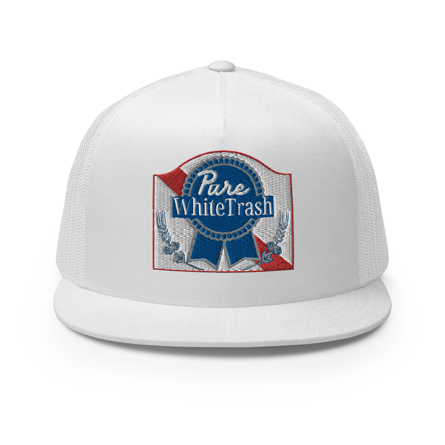 Pure White Trash Trucker Cap