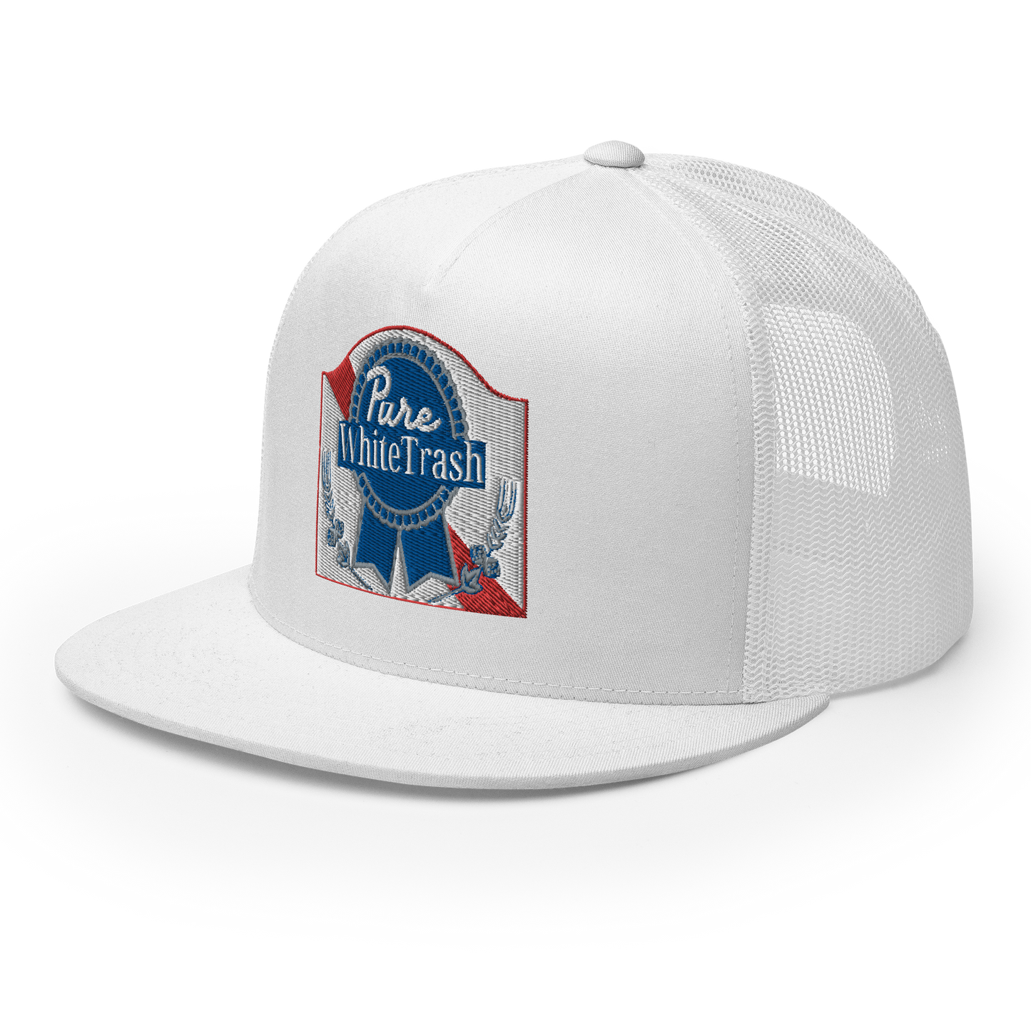 Pure White Trash Trucker Cap