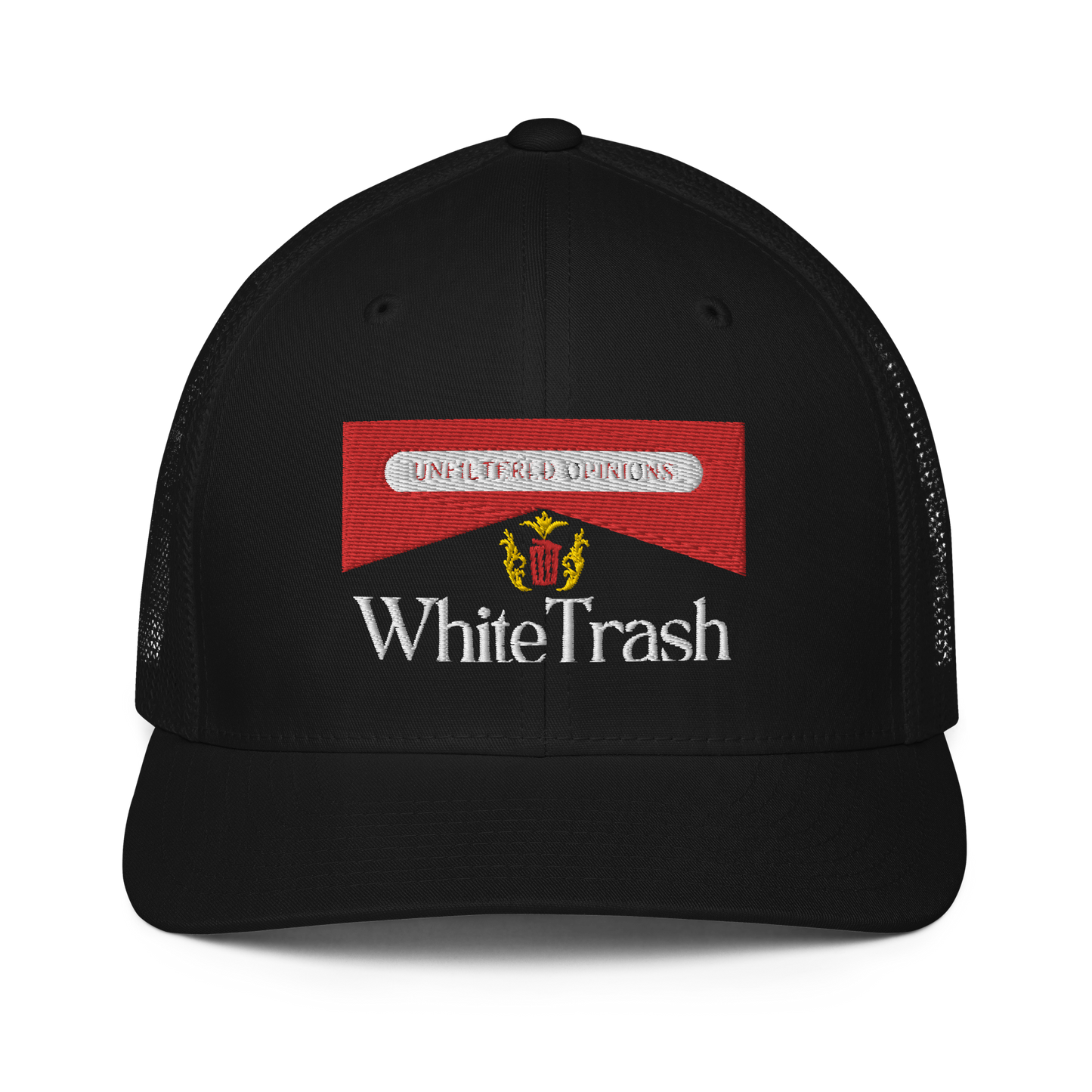 White Trash Embroidered Flexfit Trucker cap