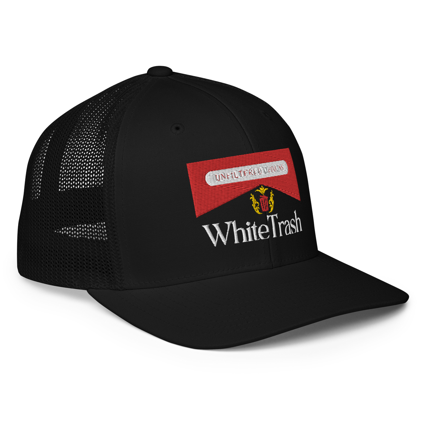 White Trash Embroidered Flexfit Trucker cap