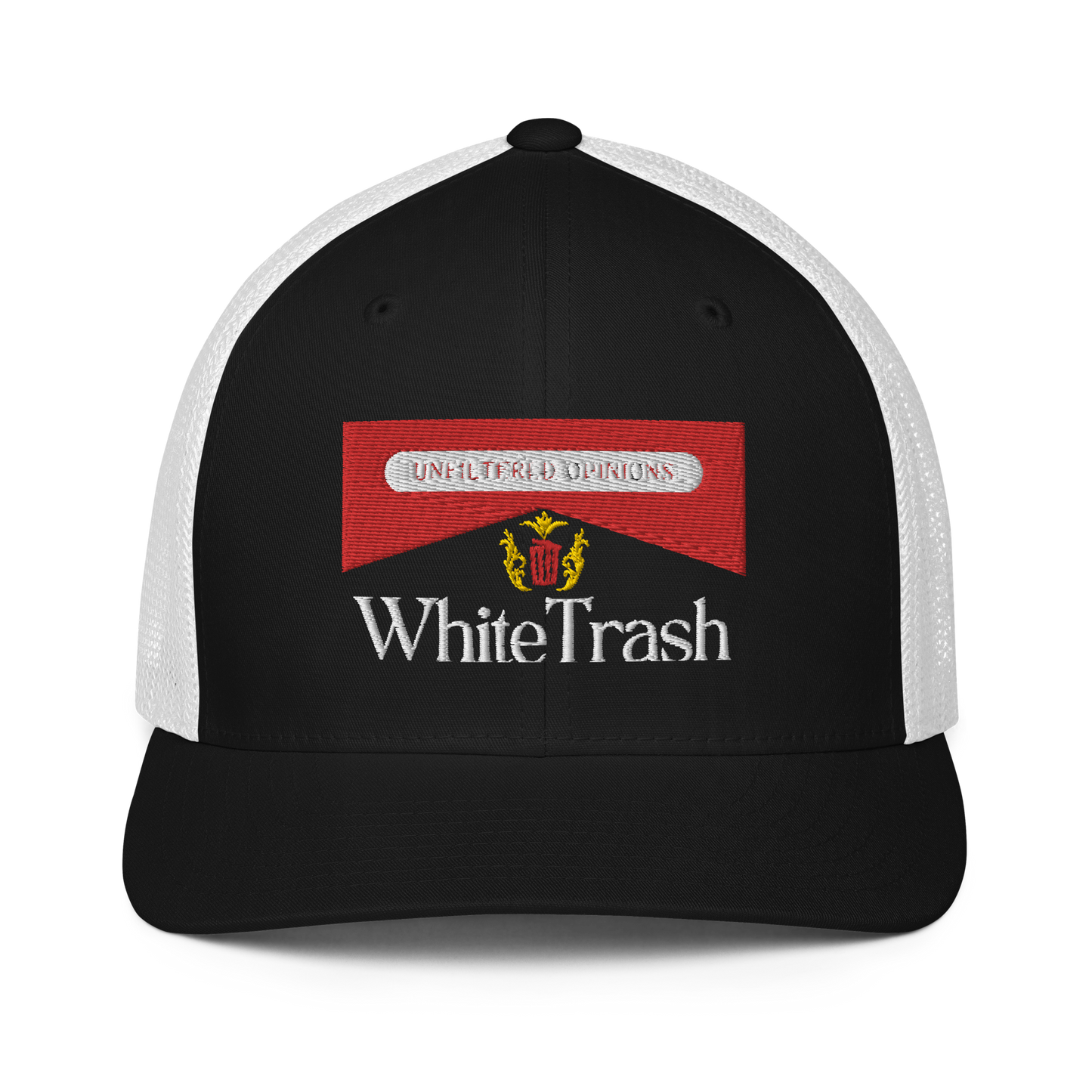 White Trash Embroidered Flexfit Trucker cap