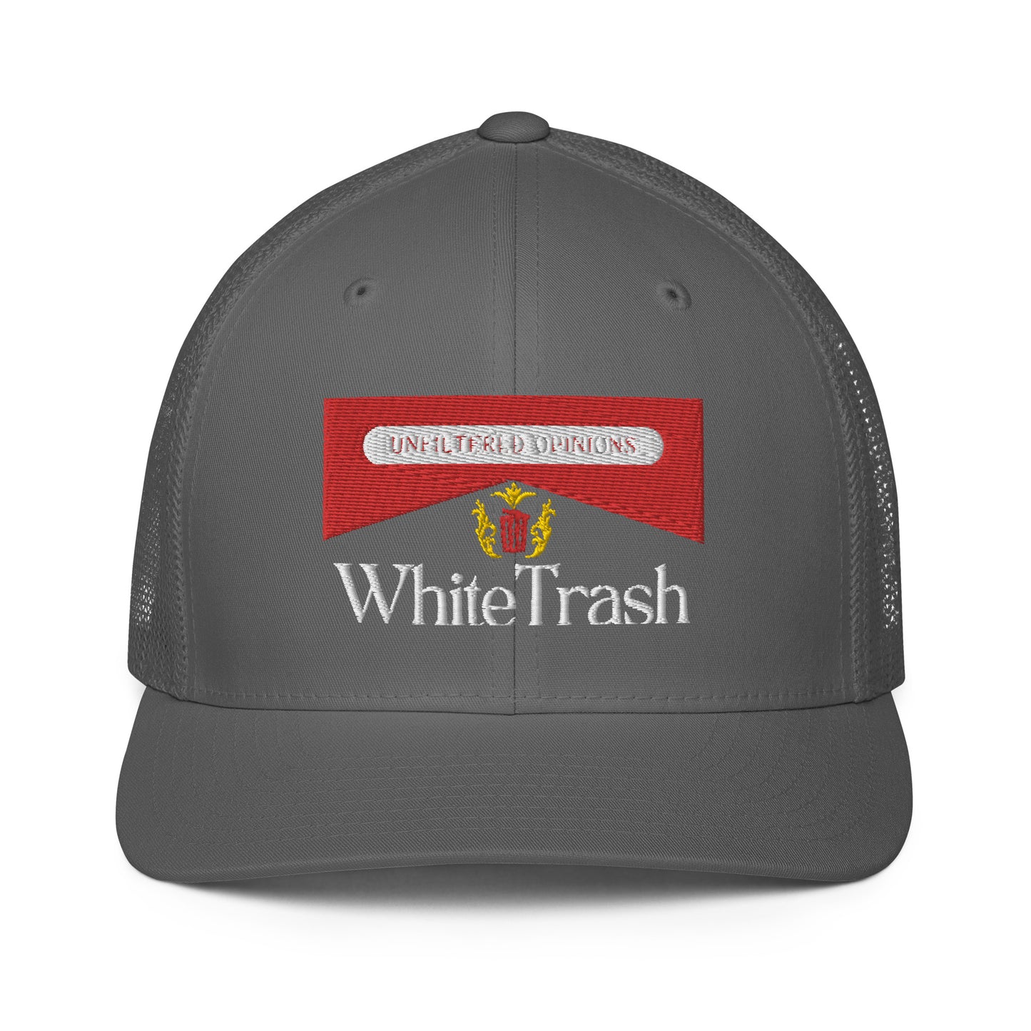 White Trash Embroidered Flexfit Trucker cap