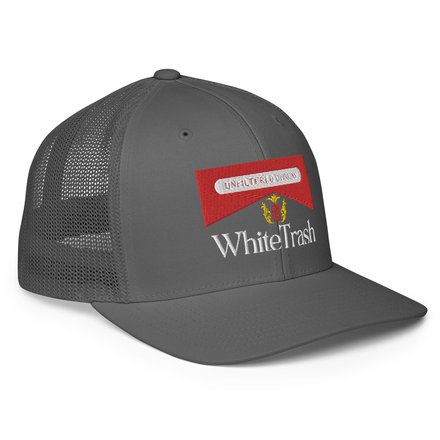 White Trash Embroidered Flexfit Trucker cap