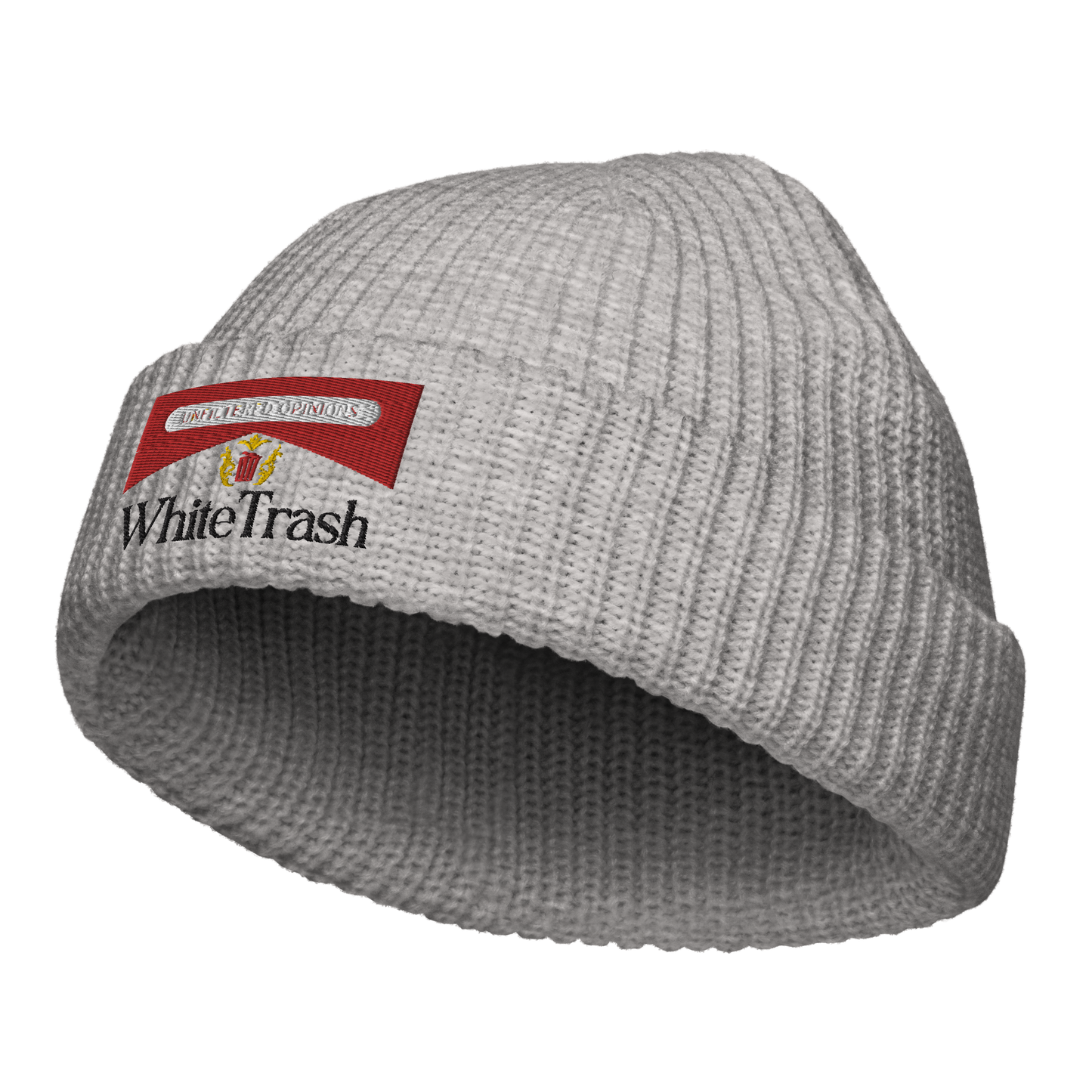 White Trash Embroidered Fisherman beanie