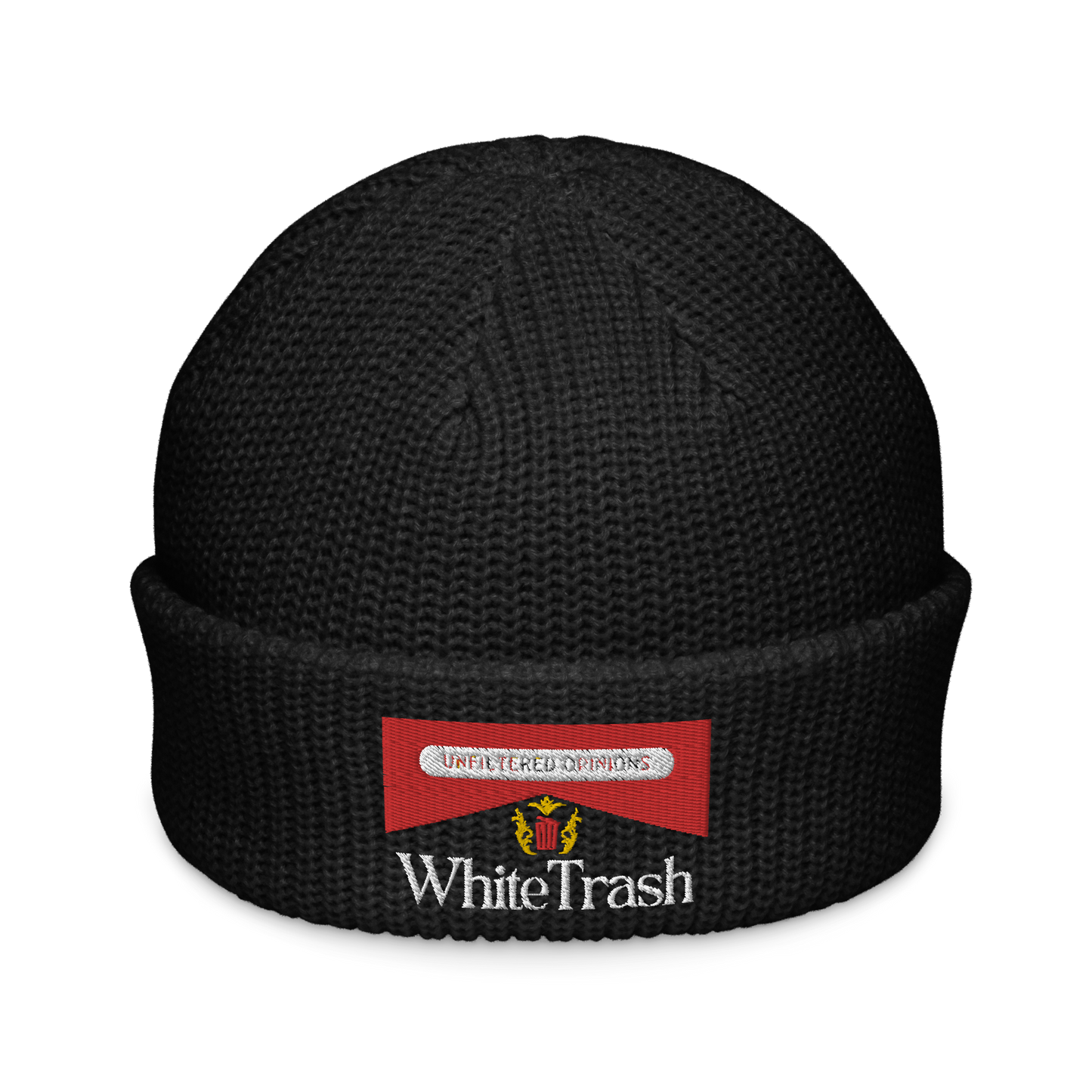White Trash Embroidered Fisherman beanie
