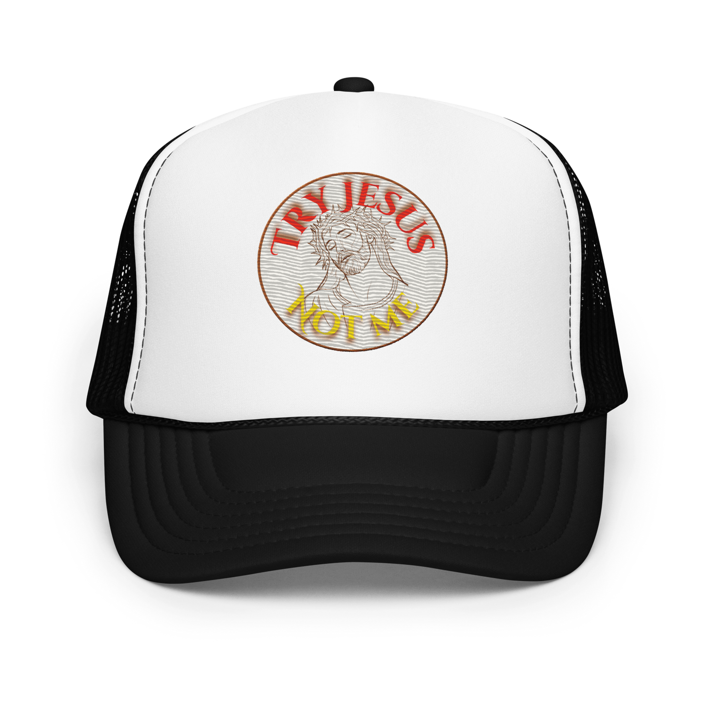 Try Jesus Foam trucker hat