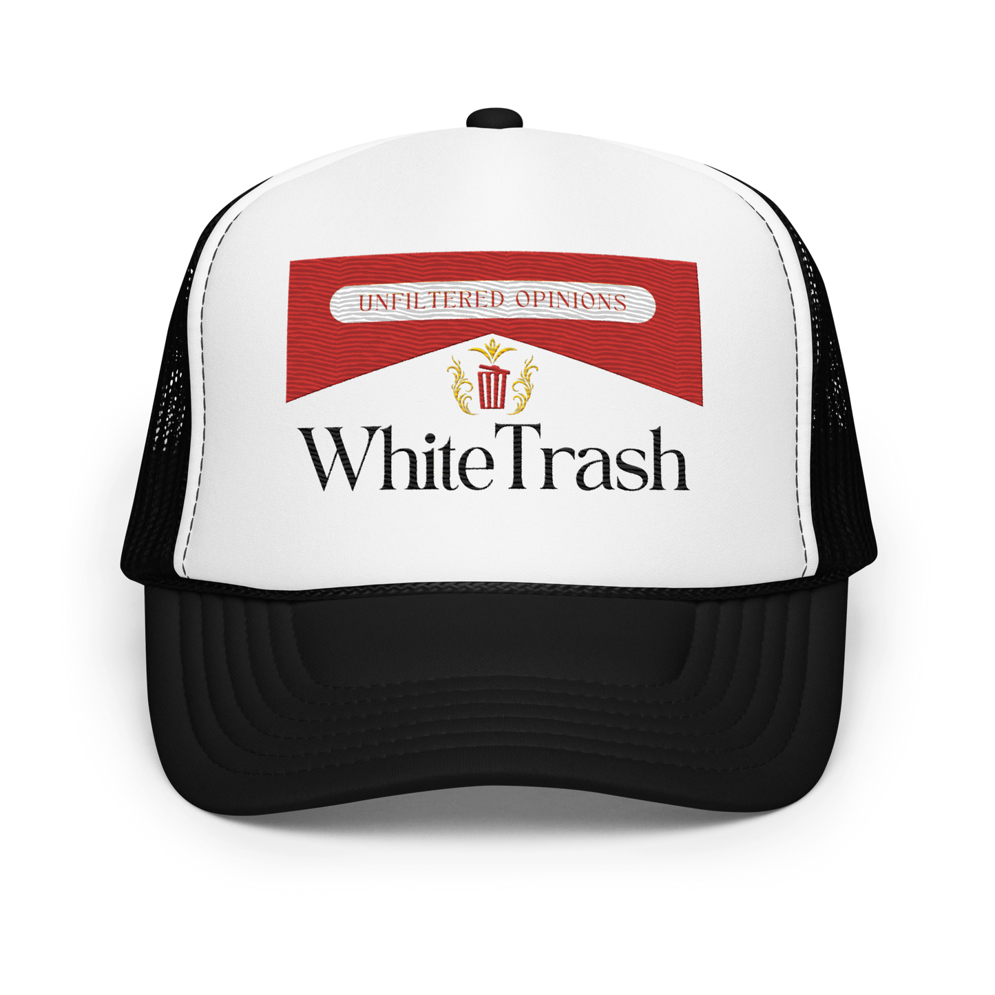 White Trash Embroidered Foam trucker hat
