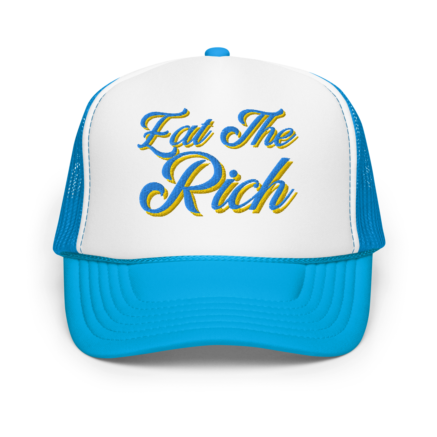 Eat The Rich Embroidered Foam trucker hat