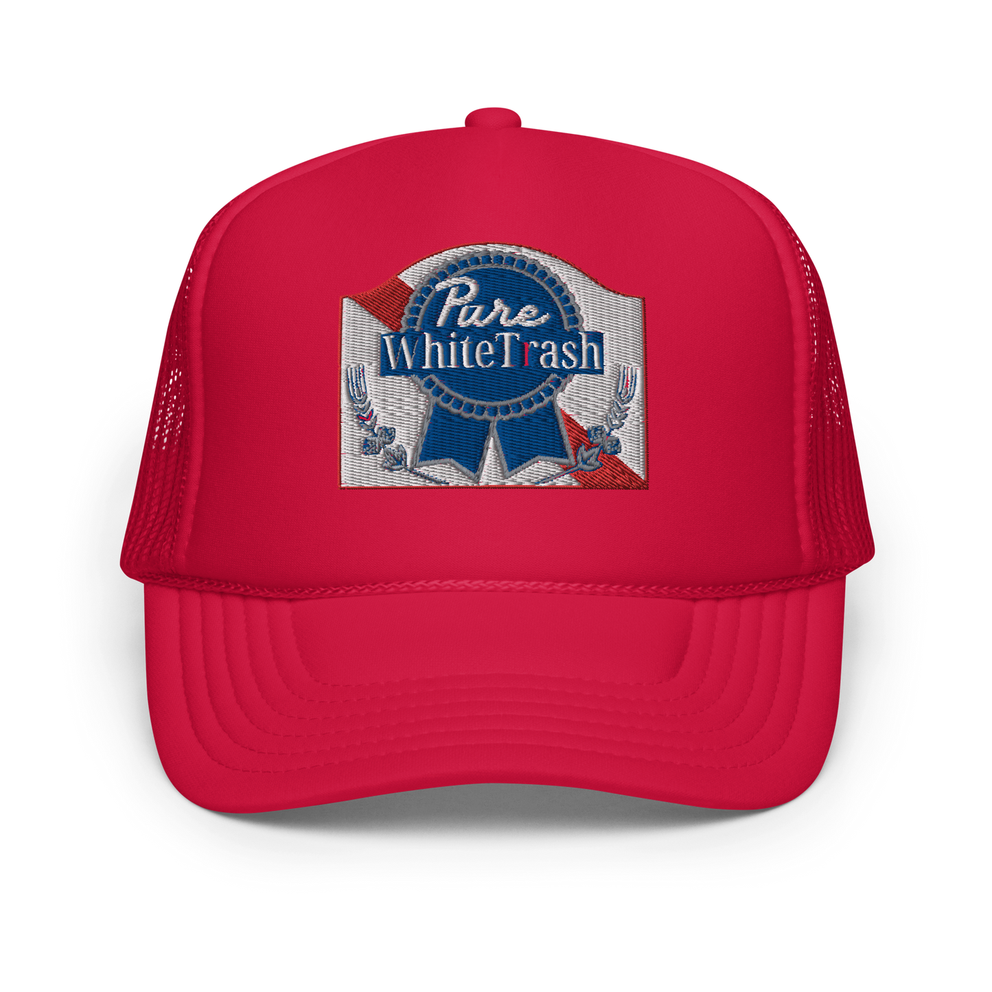 Pure White Trash Foam trucker hat