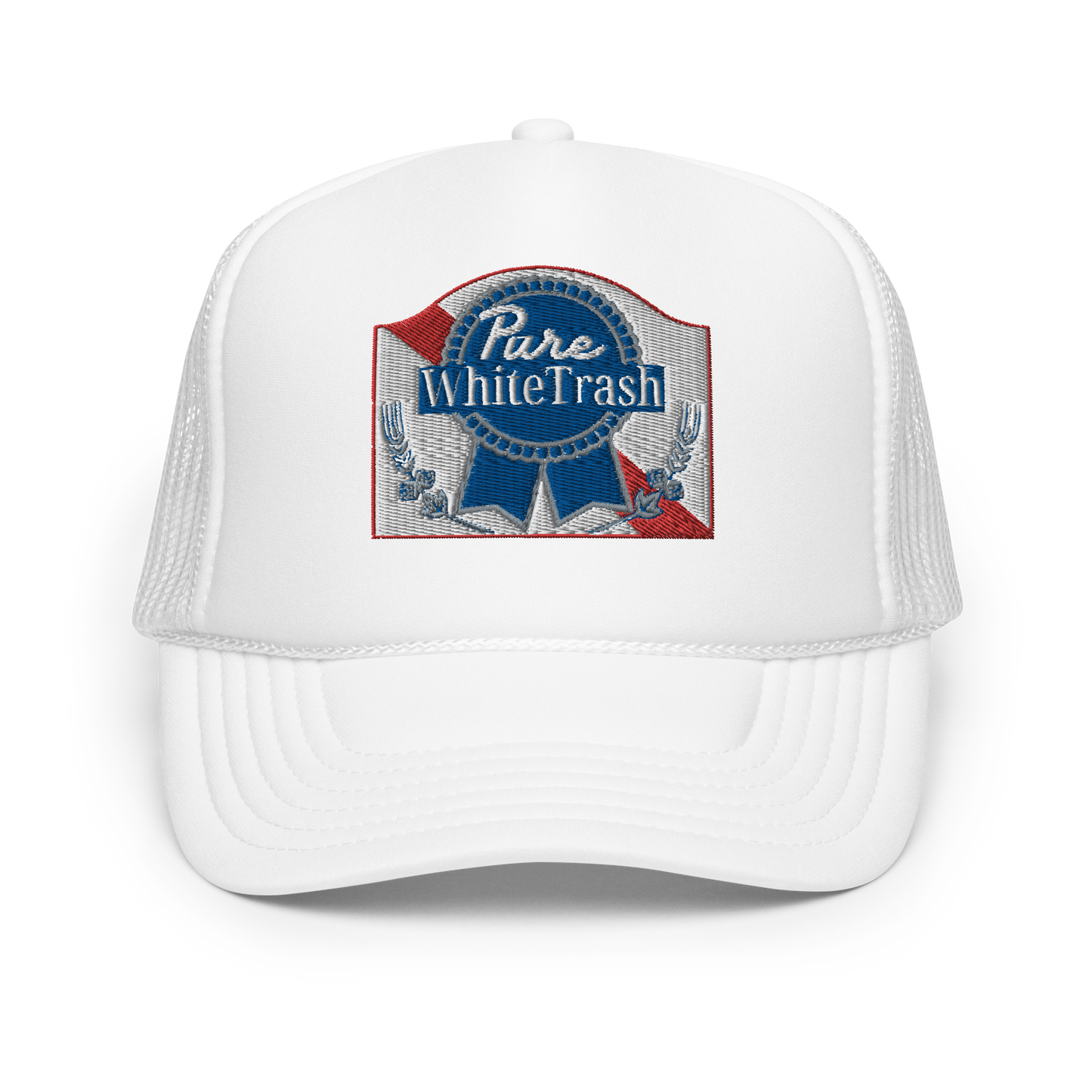 Pure White Trash Foam trucker hat