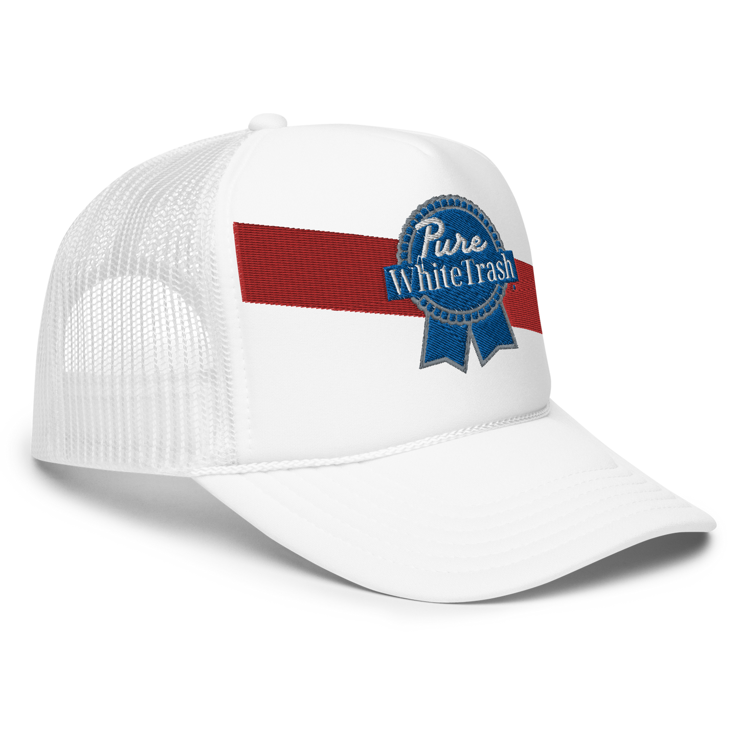 Pure White Trash Foam trucker hat