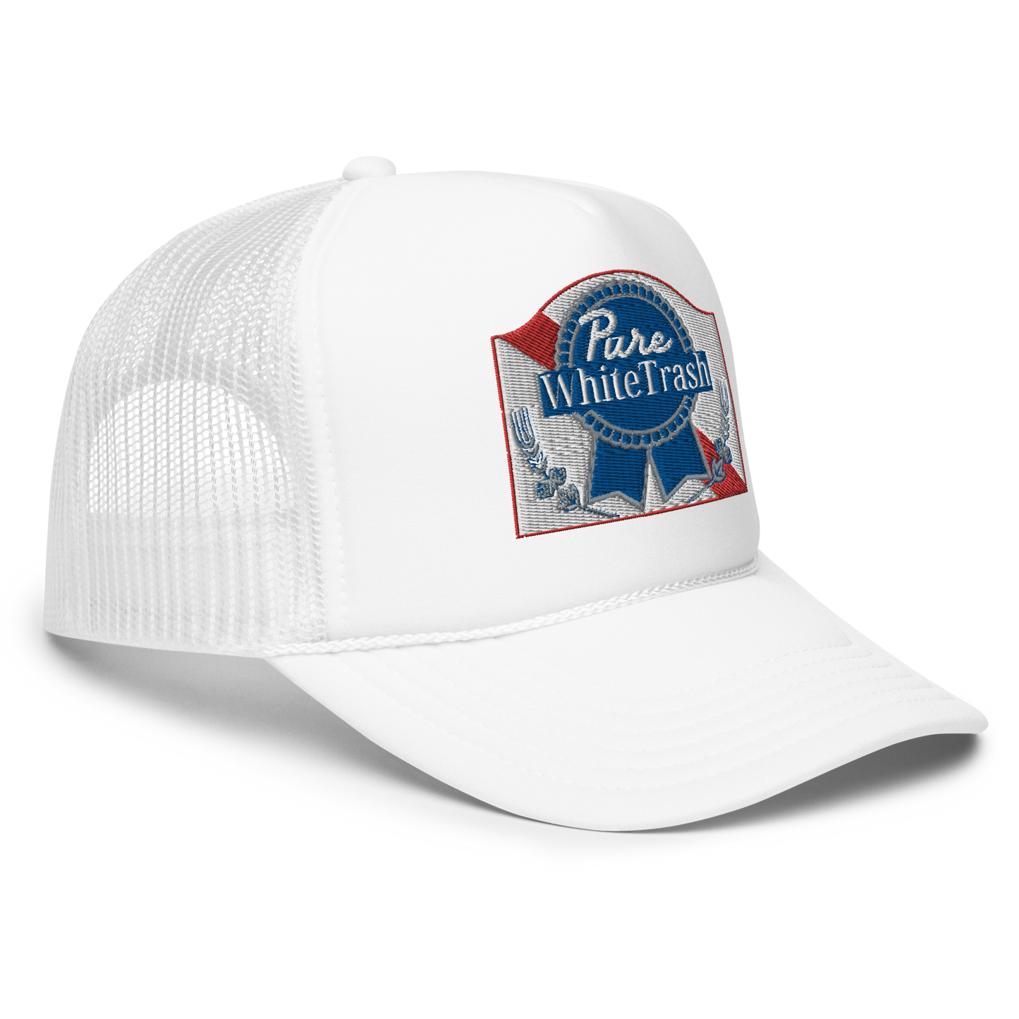Pure White Trash Foam trucker hat