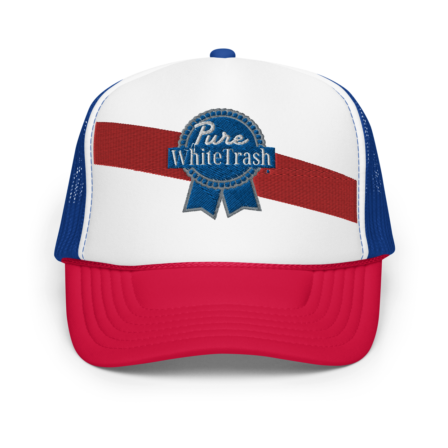 Pure White Trash Foam trucker hat