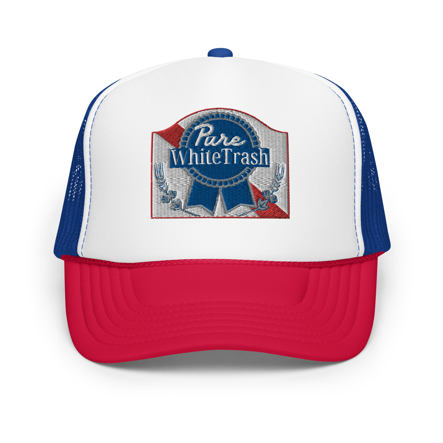 Pure White Trash Foam trucker hat