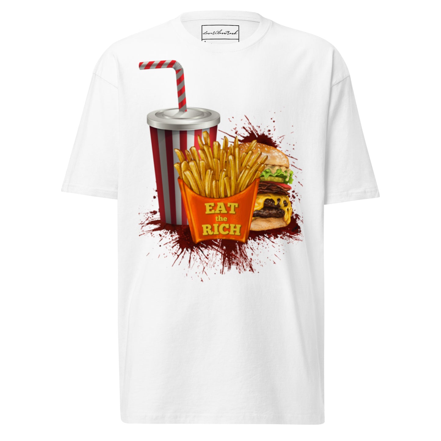 Eat the Rich Lunch premium heavyweight tee