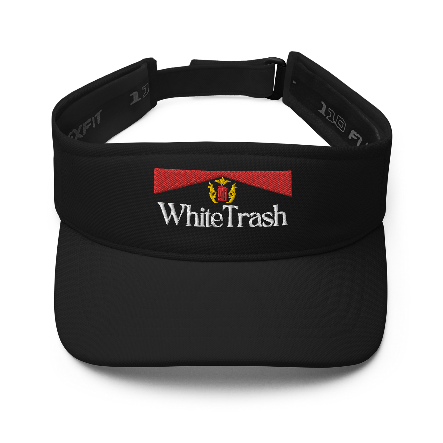 White Trash Embroidered Flexfit Visor