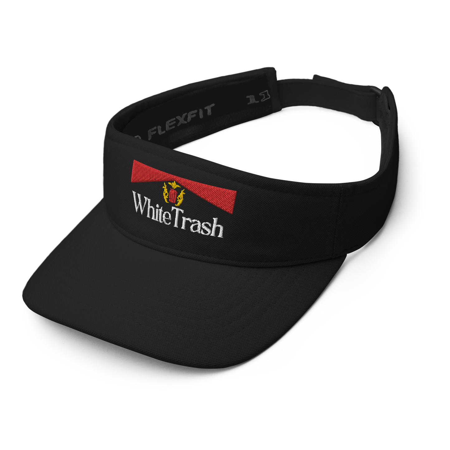White Trash Embroidered Flexfit Visor
