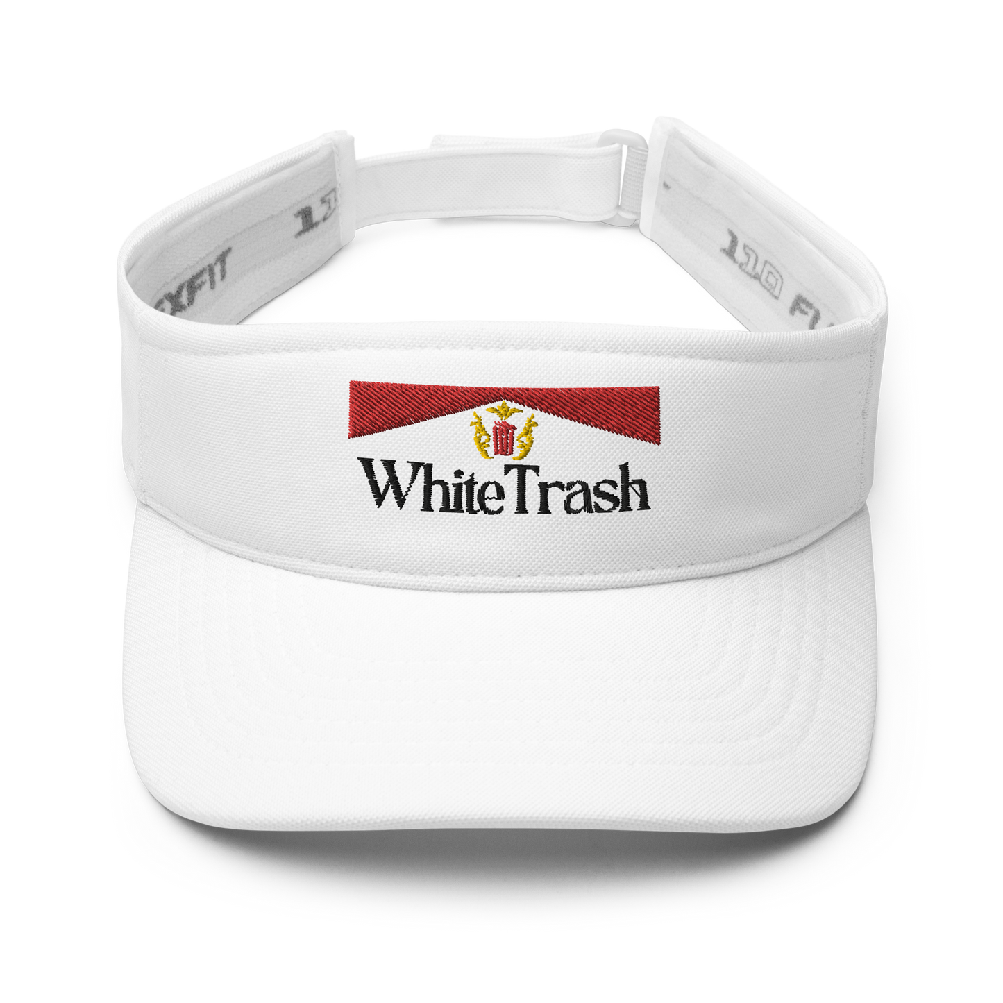White Trash Embroidered Flexfit Visor