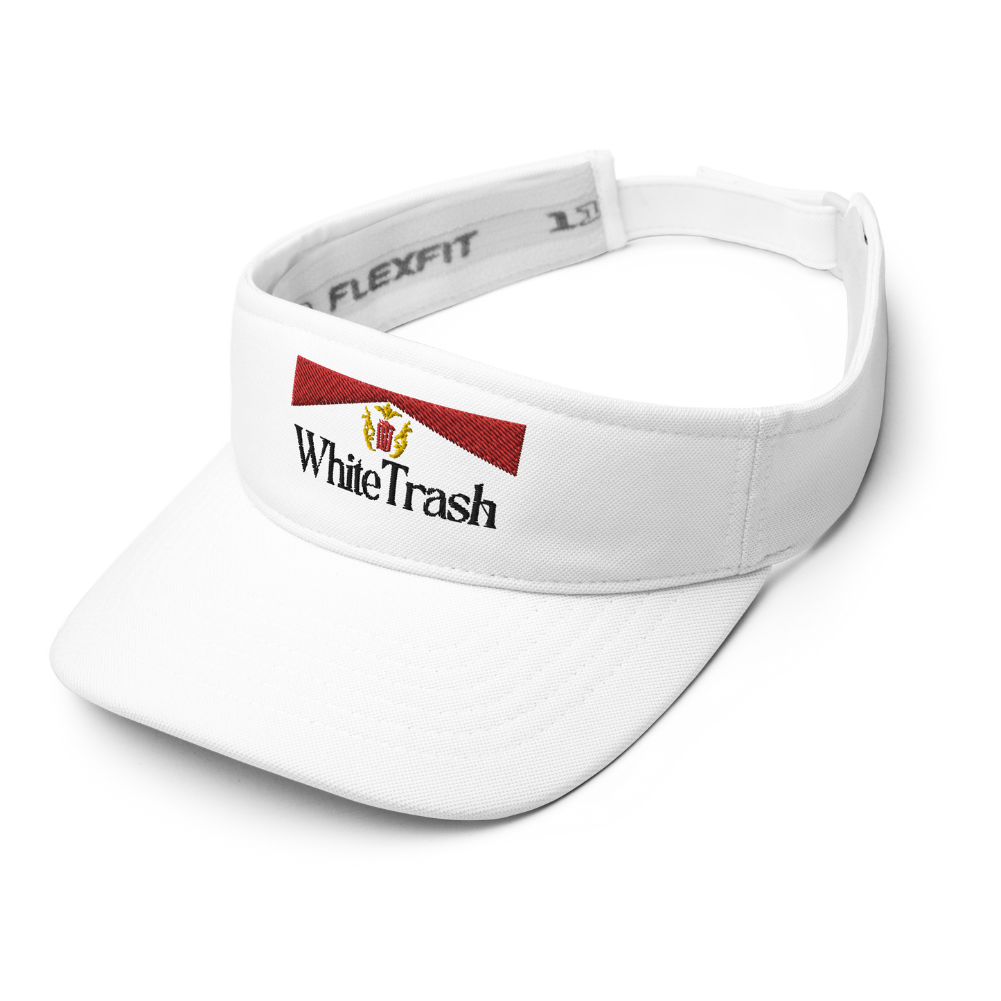 White Trash Embroidered Flexfit Visor