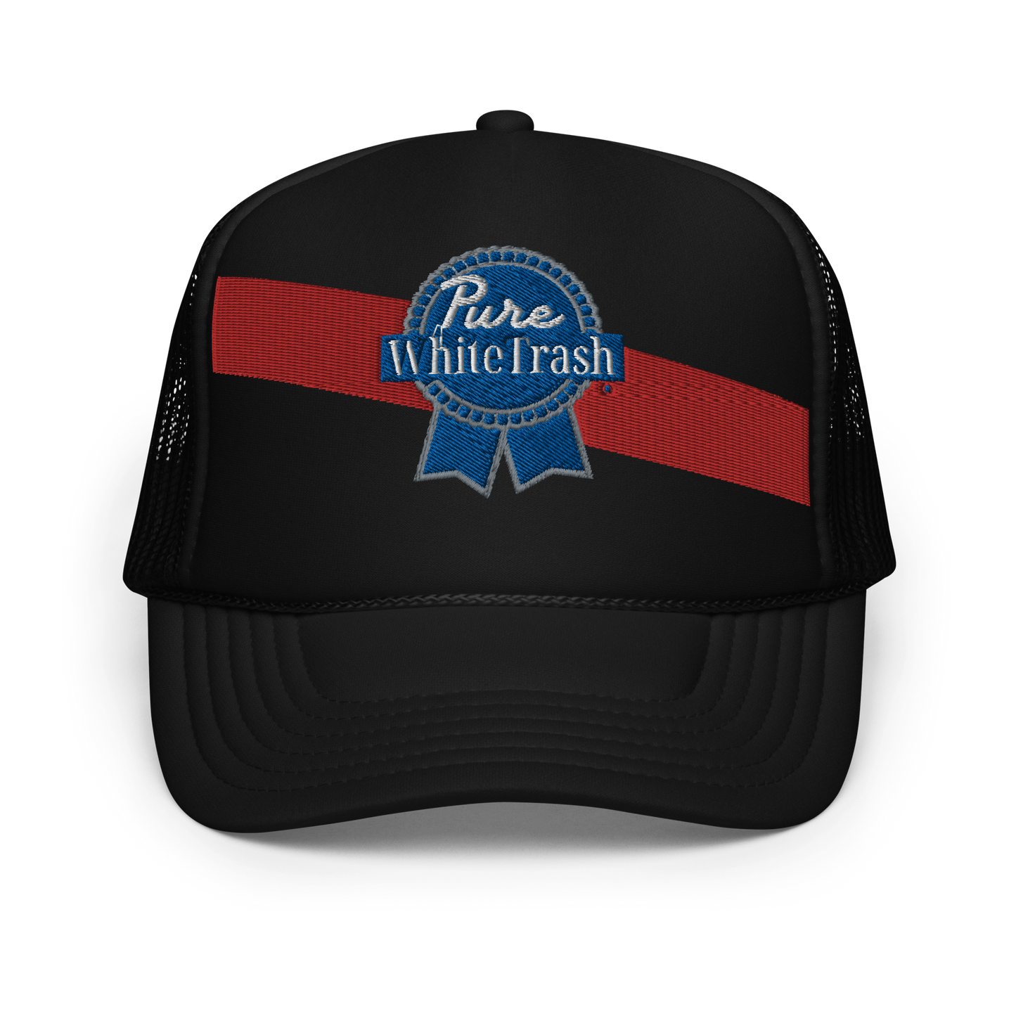 Pure White Trash Foam trucker hat
