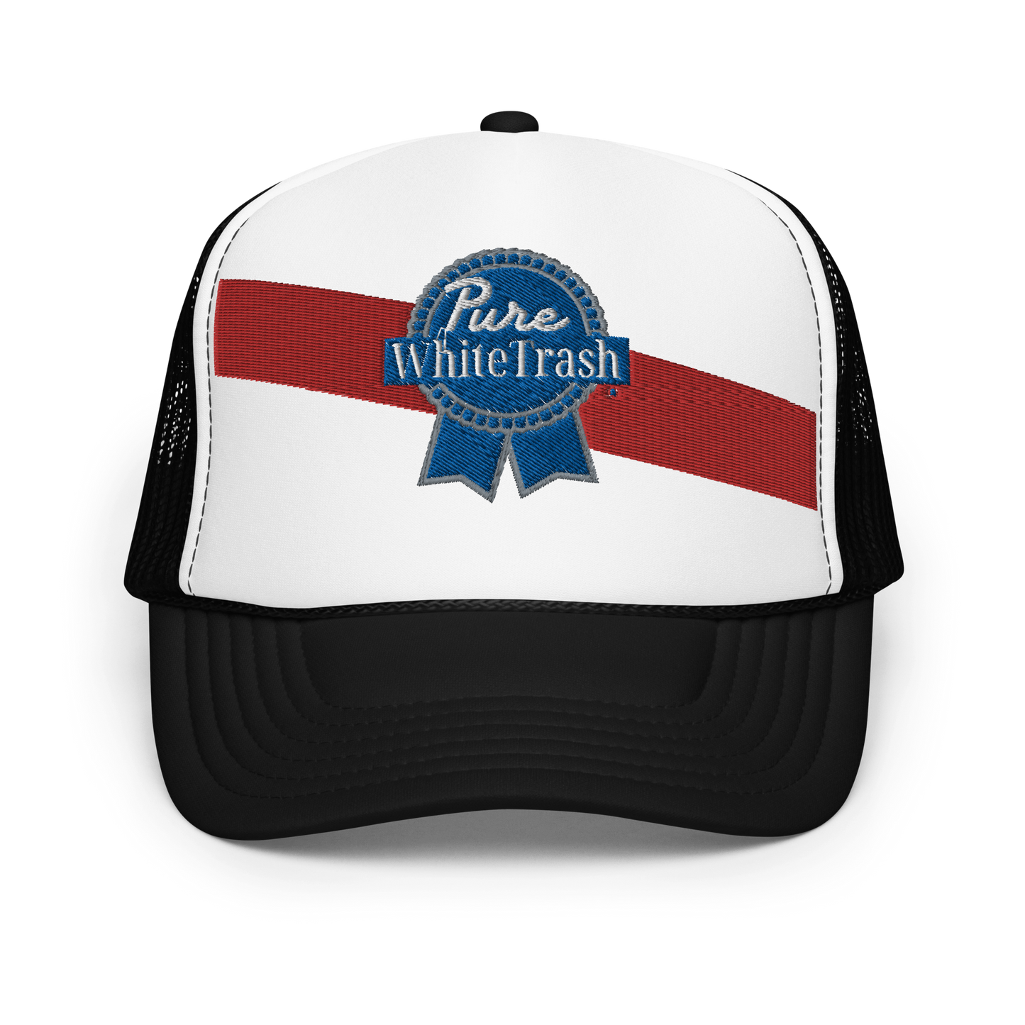 Pure White Trash Foam trucker hat