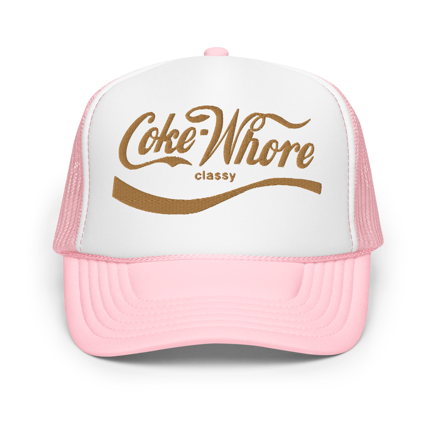 Coke-Whore Embroidered Foam trucker hat
