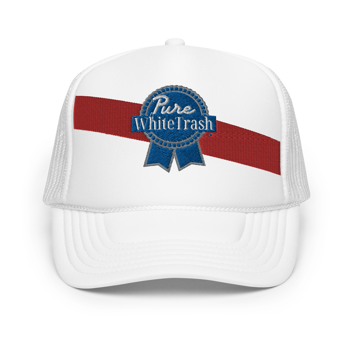 Pure White Trash Foam trucker hat